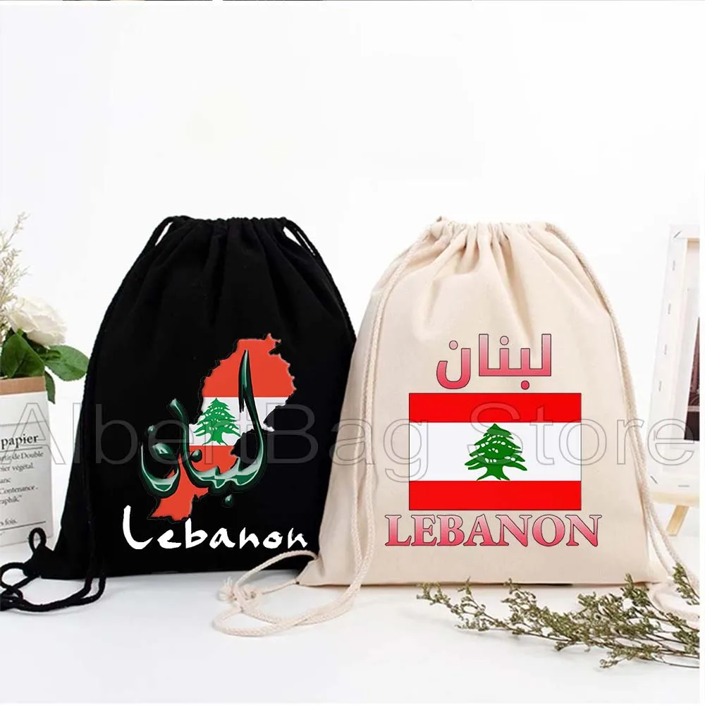 

Beirut Lebanon Flag Map Lebanese Girl Canvas Drawstring Bags Soccer Backpack Gym Sackpack Gift String Bag for Hiking Sports Yoga