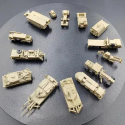 1Set Engineering Vehicle Series Model 1/350 Scale 15 Different Types Military Support Vehicles DIY Finish Product Length 10-20mm