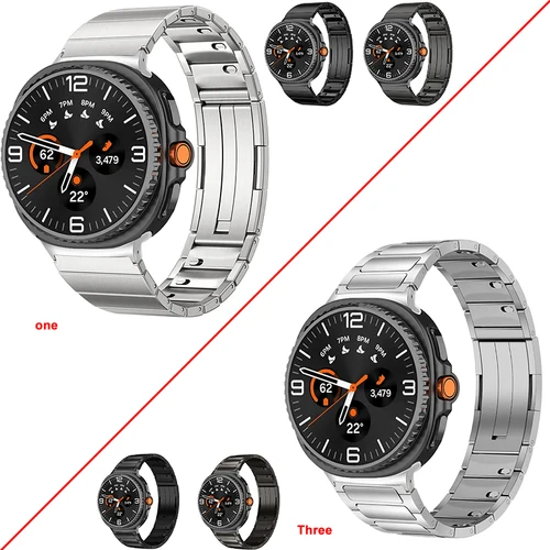Imagen 2 del producto Correa de acero inoxidable para Samsung Galaxy Watch Ultra 2025/7 Ultra, correa de Metal de 47mm para Samsung Galaxy Watch 8/8Classic