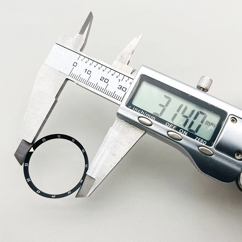 Mod-anillos de sección de reloj blanco y negro, piezas de reparación de reloj, 31,4mm, compatible con Seiko 6105, Tortuga, capitán Willard, Samurai King