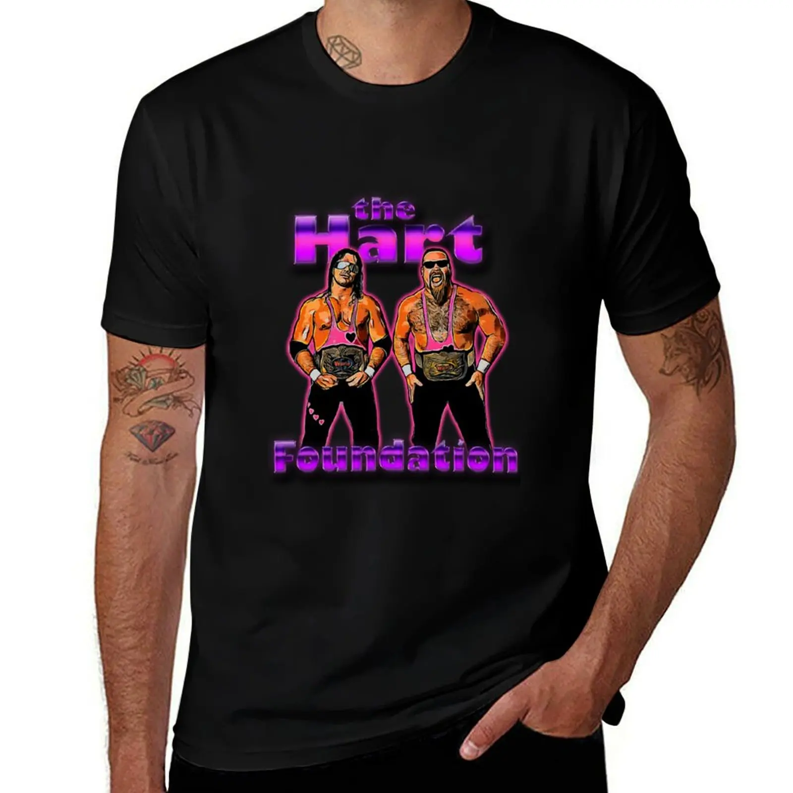 

the Hart foundation T-Shirt t shirt for man 100 percent cotton g man t shirts for men man t shirt graphic T-Shirt