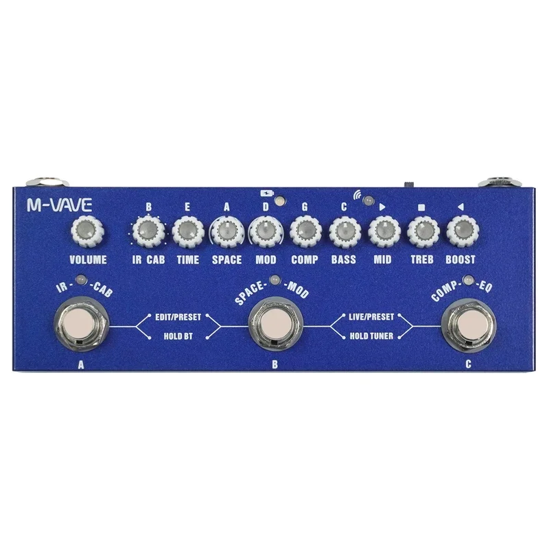 M-VAVE Cube Baby AC Pro Acoustic Guitar Processor | 9 AMP/IR Sims w/ Dly/Chs/Rvb FX | USB Audio Interface | Type-C Recharge - view 6