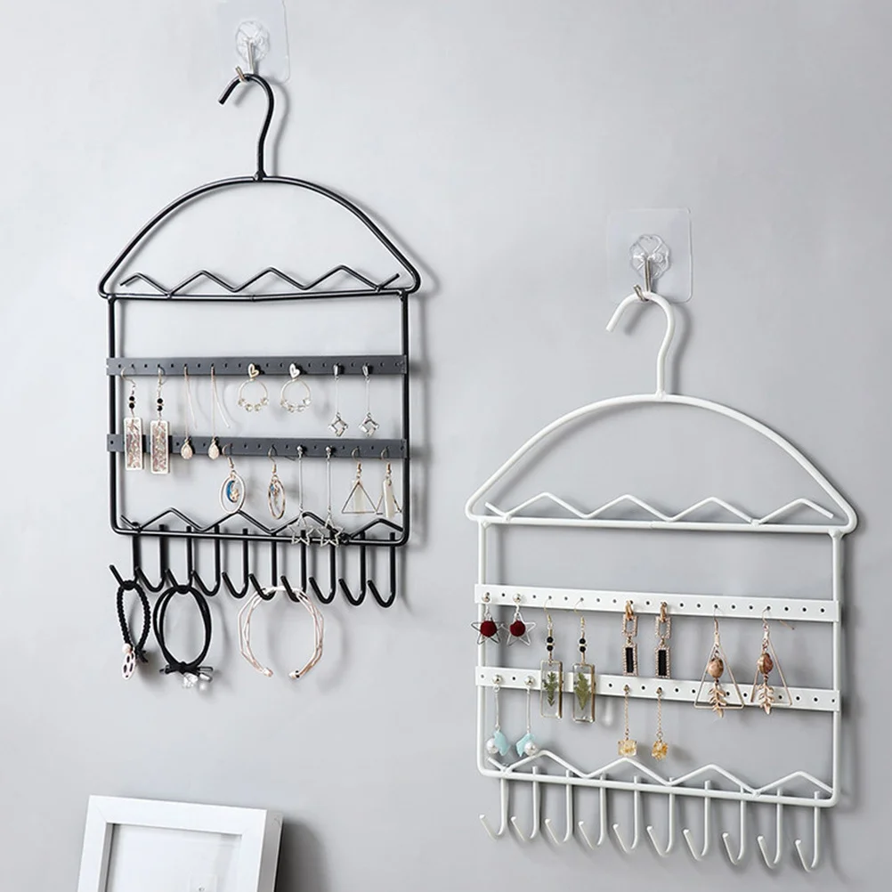 

1Pcs Creative Iron Jewelry Display Stand Vintage Earring Organizer Necklace Hook Stylish Charm Rust Free Tabletop Vanity