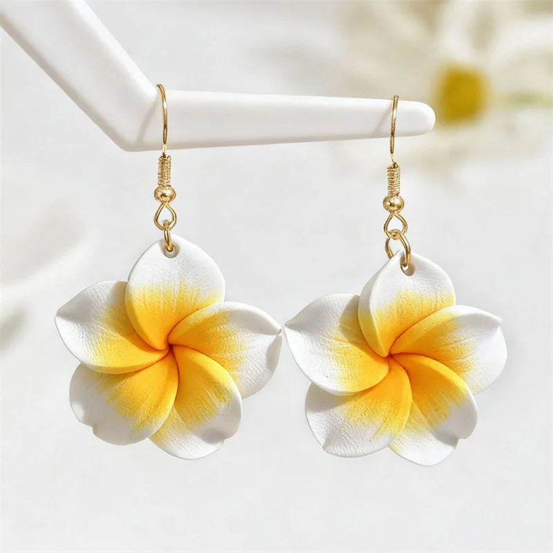 Women's Pink Tulip Flower Pearl Stud Earrings, Exquisite Gift