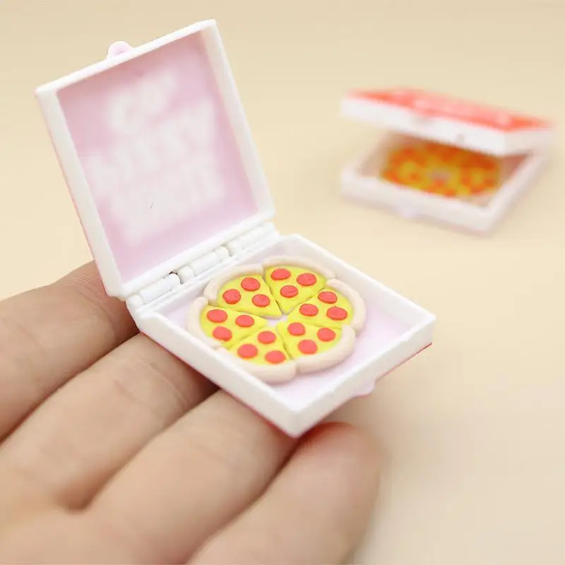 1/12 Puppenhaus Simulation Mini Pizza Modell Mit Pizza Box Puppenhaus Küche Lebensmittel Dekoration Puppen Haus Pretend Spielen Spielzeug