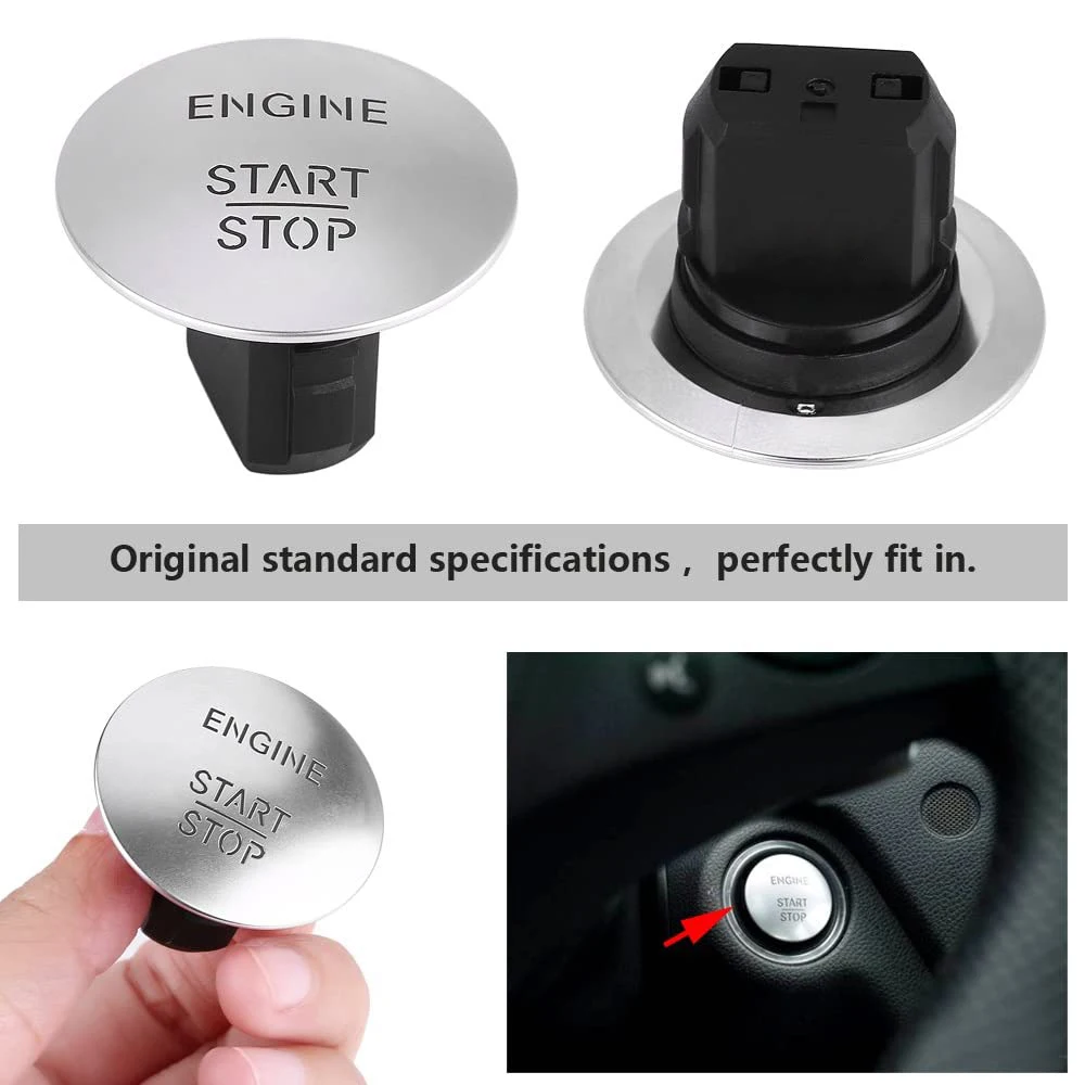 HUALIC Auto Motor Start Stop Push Button Schalter Ein-klicken sie auf Start Keyless für Mercedes Benz W164 W205 W212 W213 w221 2215450714