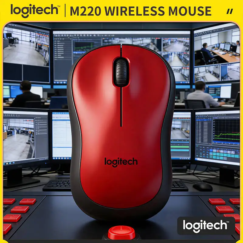 

Logitech M220 Quiet Wireless Mouse 2.4GHz Stable Link Compact Size 10m Range Office Travel Home Daily Use Convenient Tool