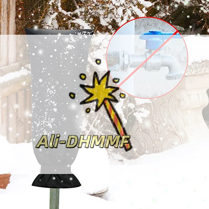 

Водонепроницаемый чехол для смесителя из ткани Оксфорд, зимняя утепленная изоляция для наружных водопроводных труб, защита от замерзания и обледенения