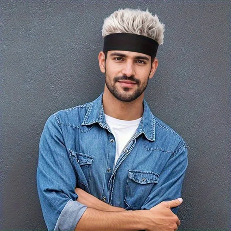 Spersonalizowana męska peruka czapka dziergana, czapka bezdaszkowa w stylu hip-hop, męskie akcesoria do cosplay na imprezę