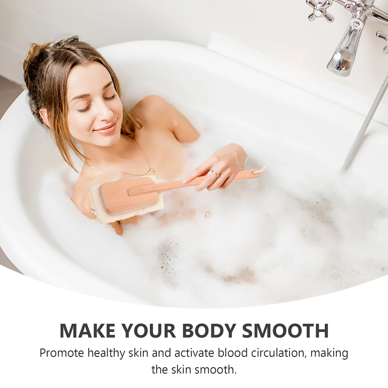 

Loofah Bath Brush Body Scrubber Tool Exfoliating Bathing Tool Safe Natural Materials Rich Foaming Wash Head Toe Promote Healthy