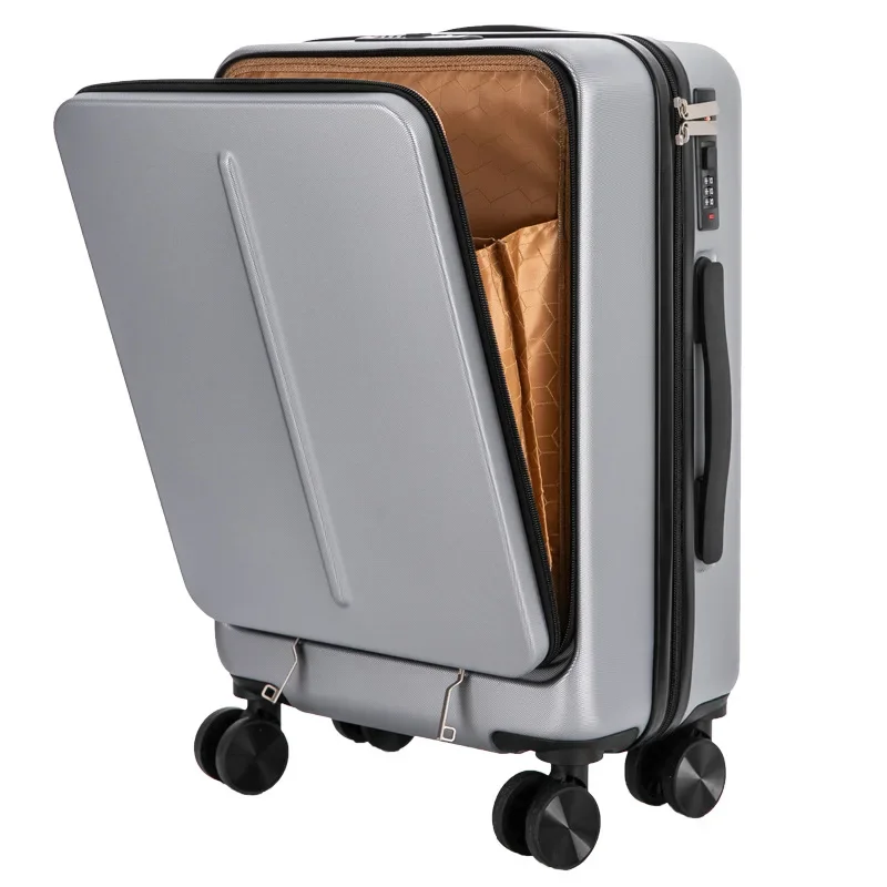 Bagages à roulettes avec sac pour ordinateur portable pour hommes, voyage d'affaires, roue universelle imbibée, boîte PC Trolley, nouveau, 20 po, 24 po