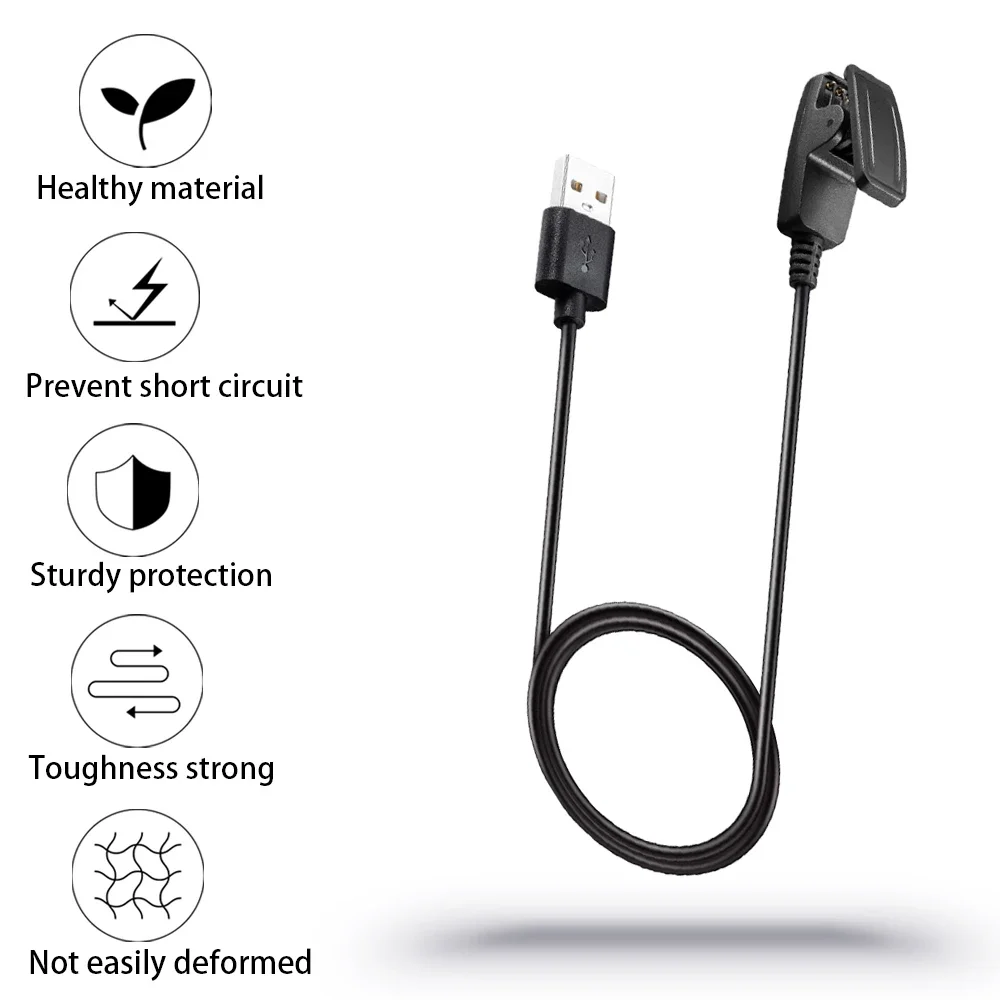 USB Fast Charging Cable Adapter Charger For Garmin Lily Forerunner 30 35 35J 230 235 630 645 735XT
