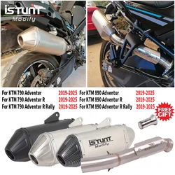 Motorcycle Exhaust Muffler Mid Link Pipe Espace Moto modify Slip On For KTM 790 890 ADV DUKE 790 890 Adventure R 2019 - 2025