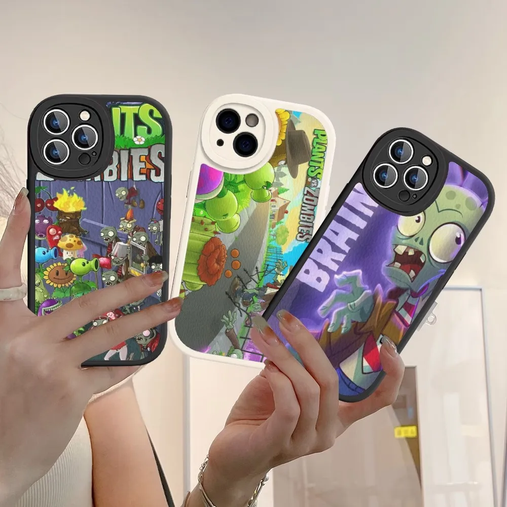 

Plants vs Game Z-Zombies Phone Case Hard Leather For iPhone 14 13 12 Mini 11 14 Pro Max Xs X Xr 7 8 Plus Fundas