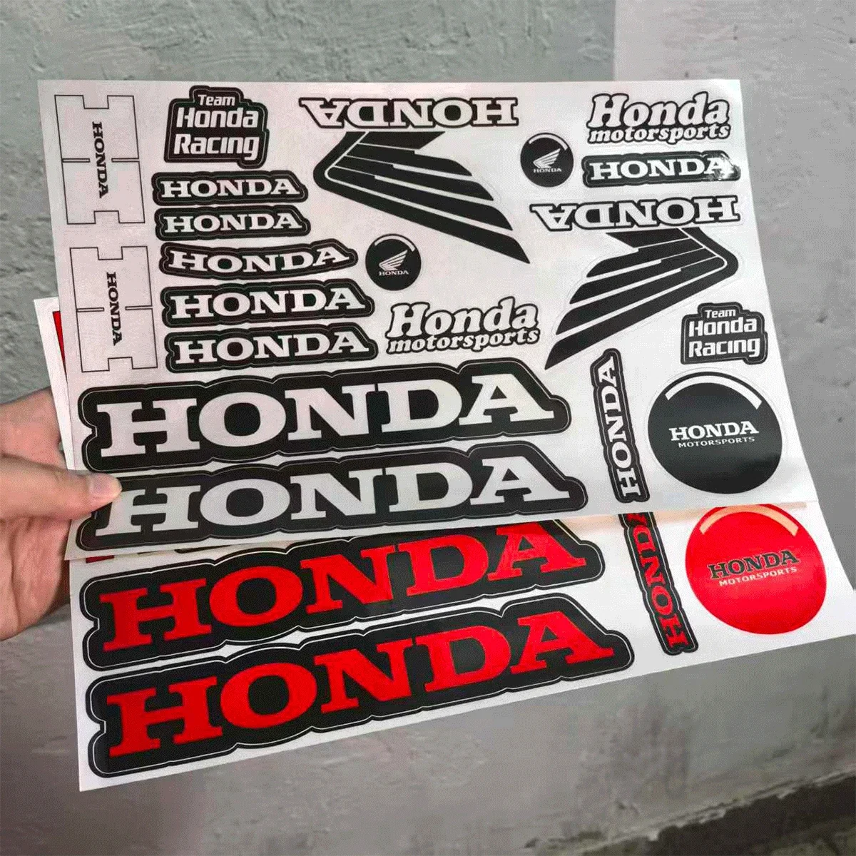 Adesivo Refletivo para Moto, Logo para Tanque, Capacete, Carro, Emblema, Kit de Decalques para Honda