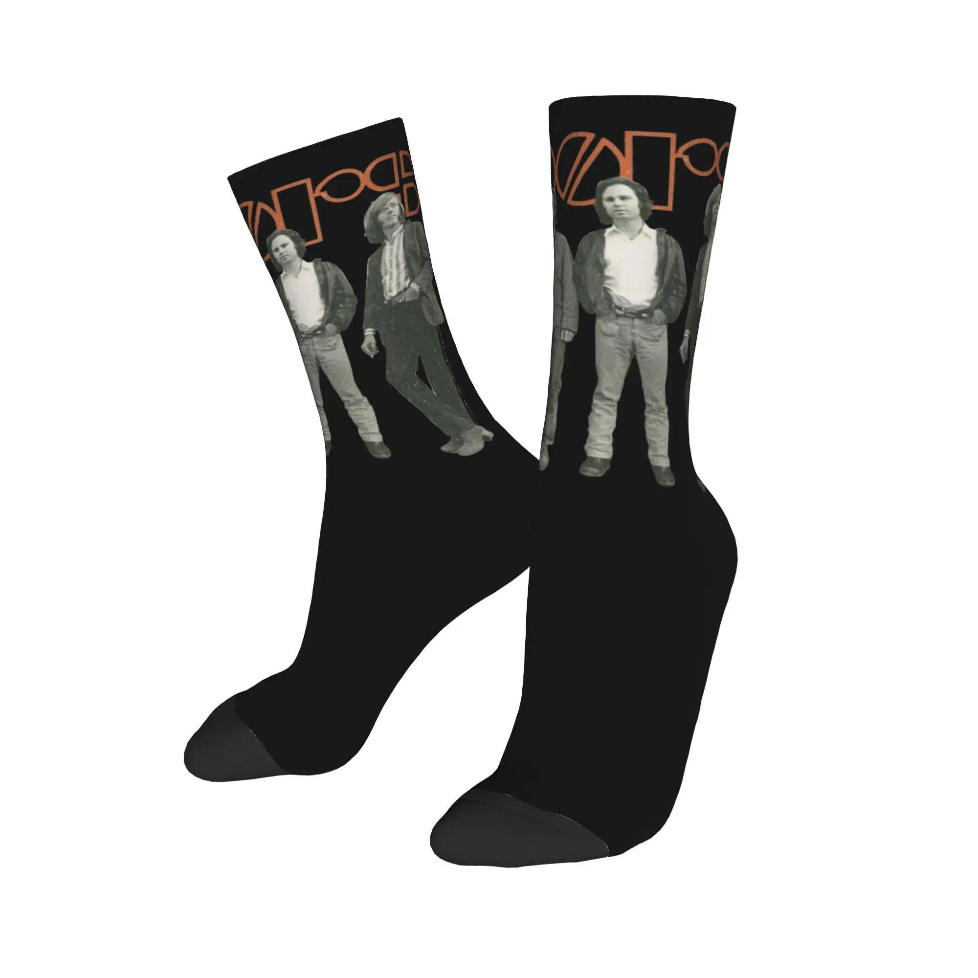 Jim Morrison The Doors Rock Band Middle Socks for Women Men All Seasons  Soft Crew Socks Non-slip