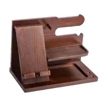 Dřevěná dokovací stanice pro telefon, multifunkční valentýnské dárky, noční stolek 10 nejlepší prodej dřevěný držák na mobilní telefon - №8