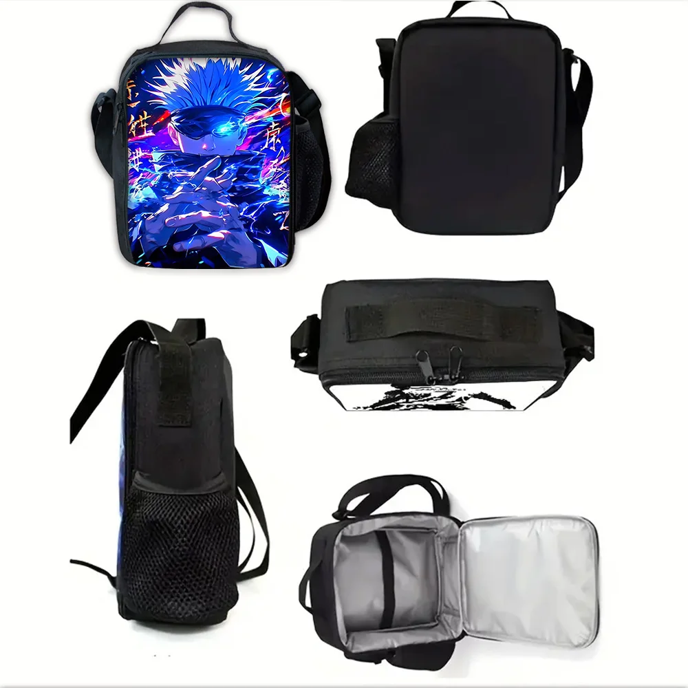 Mochila Escolar Anime J-JujutsuS K-KaisenS com Bolsas para Almoço, Bolsas para Lápis, Mochilas Escolares para Meninos e Meninas, Melhor Presente