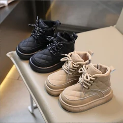 Unisex bebek çizmeleri erkek kız bebek ayakkabıları kış sıcak peluş kauçuk taban yürüyor Sneakers çocuklar bebek ayakkabı moda kar botları