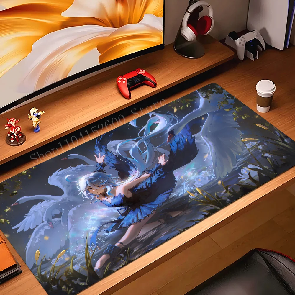 

Genshin Impact Furina Anime Game Mousepad Mouse Mat Desk Mat With Pad Gaming Accessories Prime Gaming XXL Keyboard Pad Padding