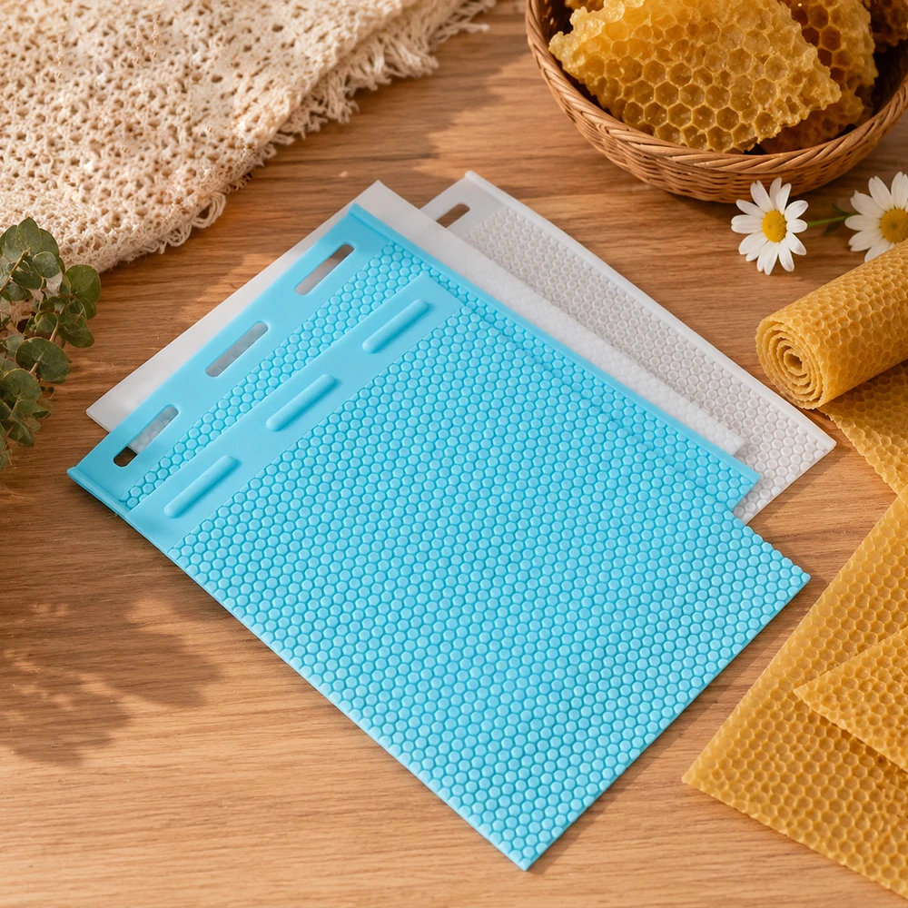 Silikon-Bienenwachs-Grundplattenform, Wabenprägematte, Imkerei-Ausrüstung, DIY-Werkzeug zur Herstellung von Bienenstock-Wabenfundamenten – Detail 3