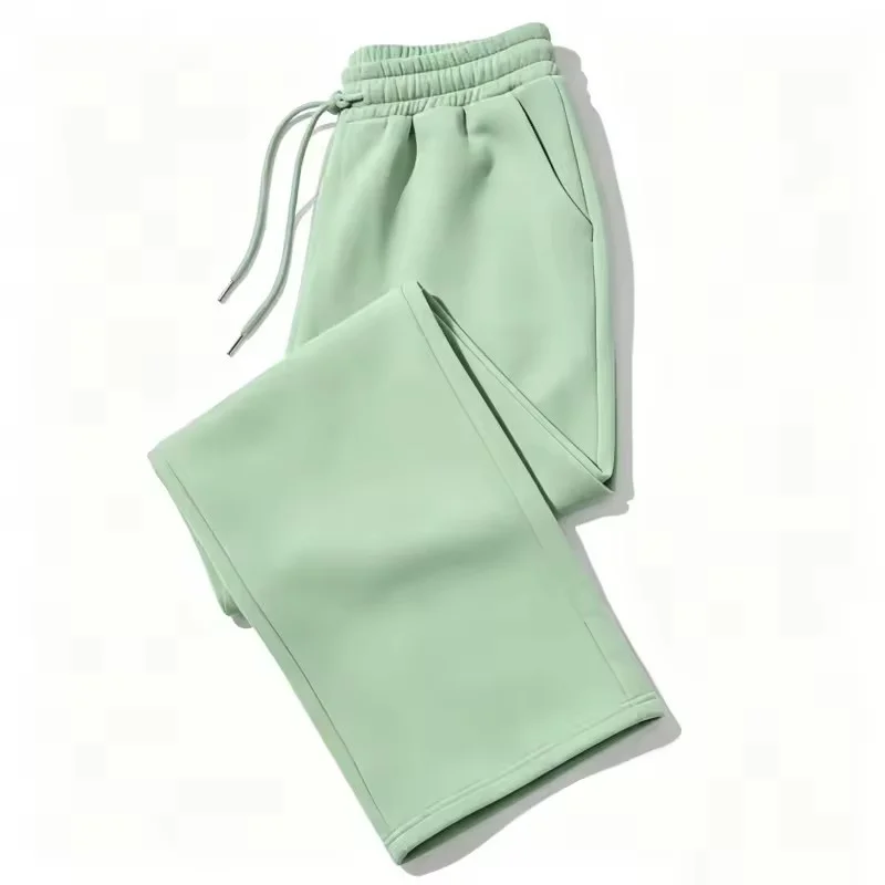 Herbst-Winter Damen Jogginghose, gerade geschnittene Hose, lockere Freizeithose, Damen-Hose mit Kordelzug, vielseitige Damen-Weitbein-Hose – Detail 10
