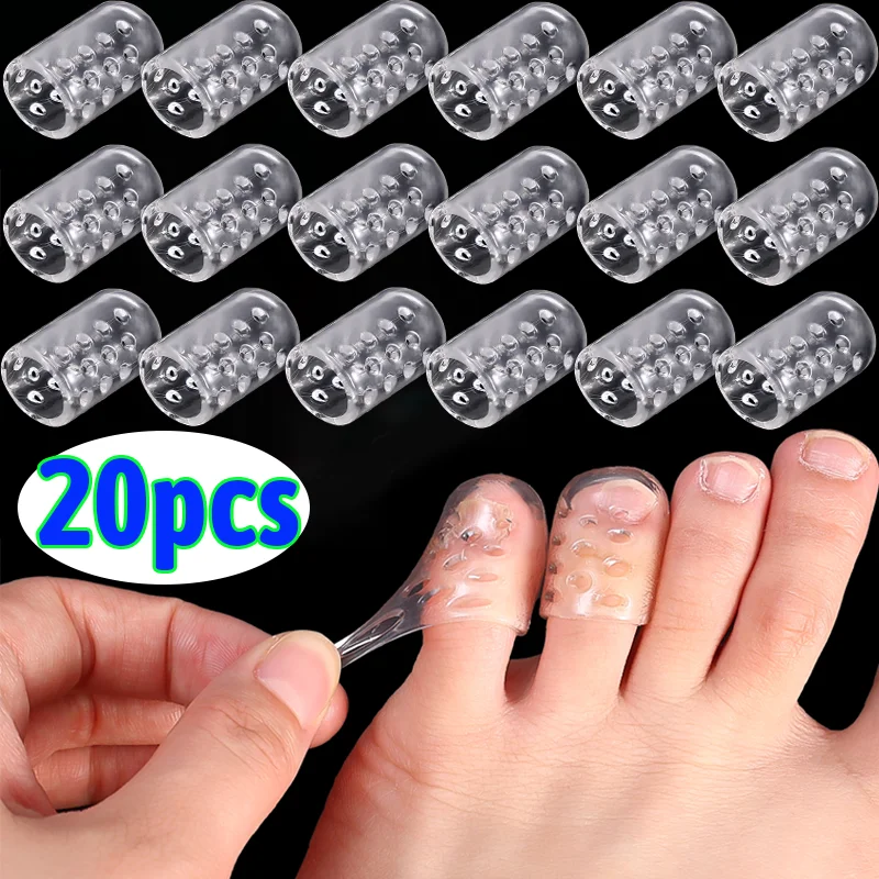 Silicone Toe Caps Separation of Toes Anti-Friction Breathable Toe Protector Prevents Blisters Protective Feet Wearing Protectors