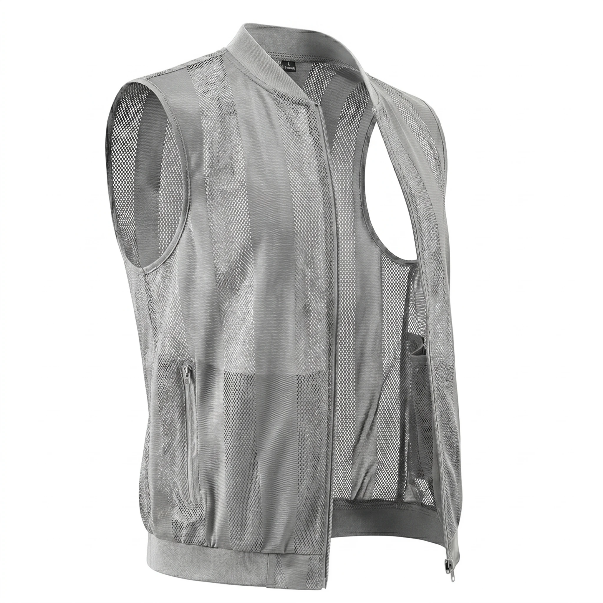 AliExpress NONE Men's Mesh Hollow Waistcoat Breathable Outdoor Sports Coat Summer High-Quality Design Leisure Vest Running Cycling Hiking Vests