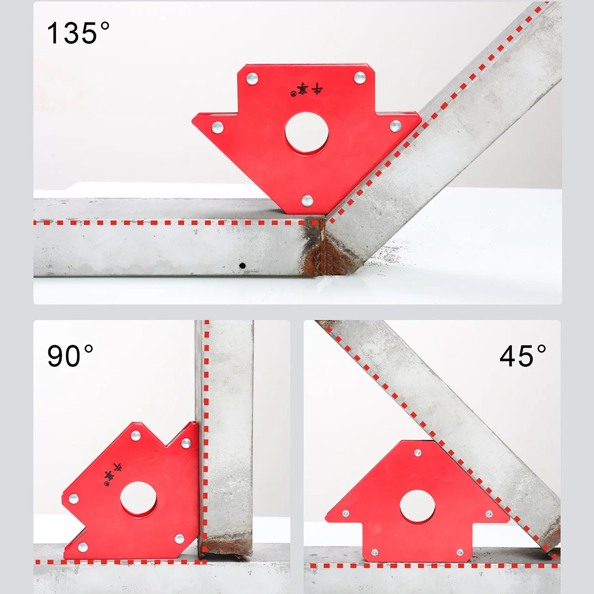 Supporto magnetico e posizionatore per saldatura, magnete per saldatura nella saldatura, magnete angolare a 45/90/135 gradi, strumenti per la