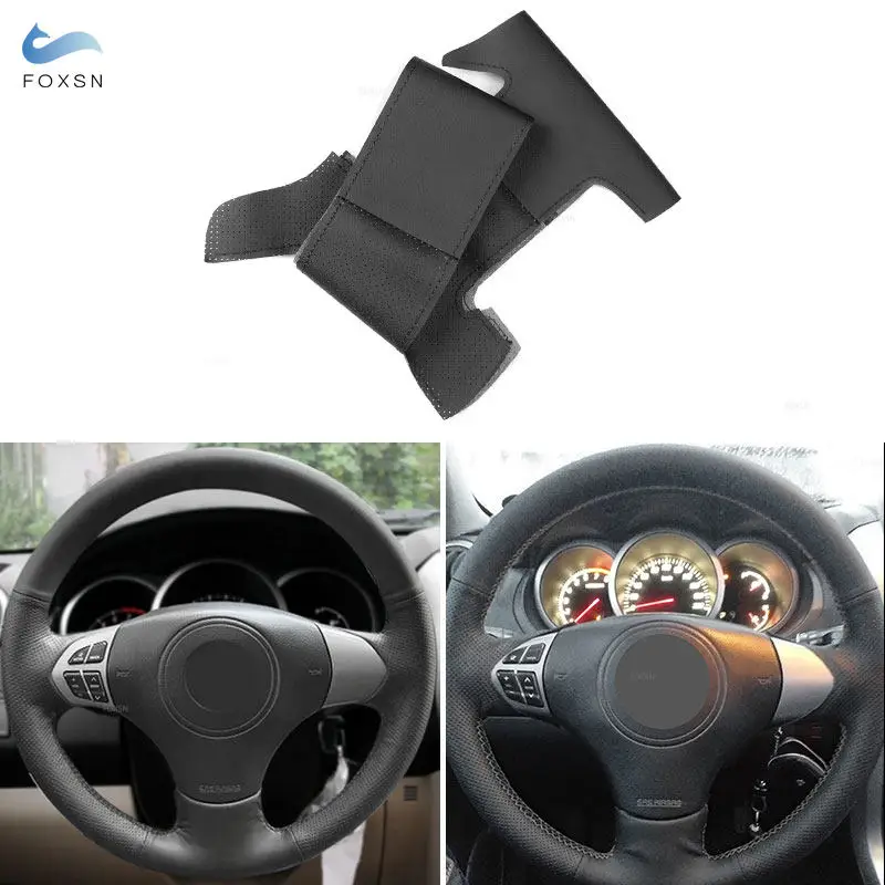 

Hand Stitched Perforated Leather Car Inner Steering Wheel Cover Trim For Suzuki Grand Vitara 2007 2008 2009 2010 2011 2012 2013