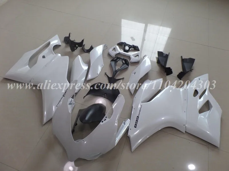 4Gifts New ABS Motorcycle Full Fairings Kit Fit For Ducati Panigale 899 1199 2012 2013 2014 2015 2016 Bodywork Set Pearl White