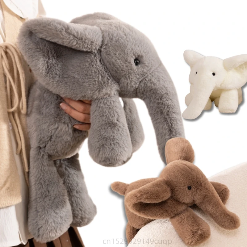 45/60cm Cute Simulation Elephant Plush Doll Brown Gray White Super Soft Plush Doll Home Decoration Gift For Boys And Girls