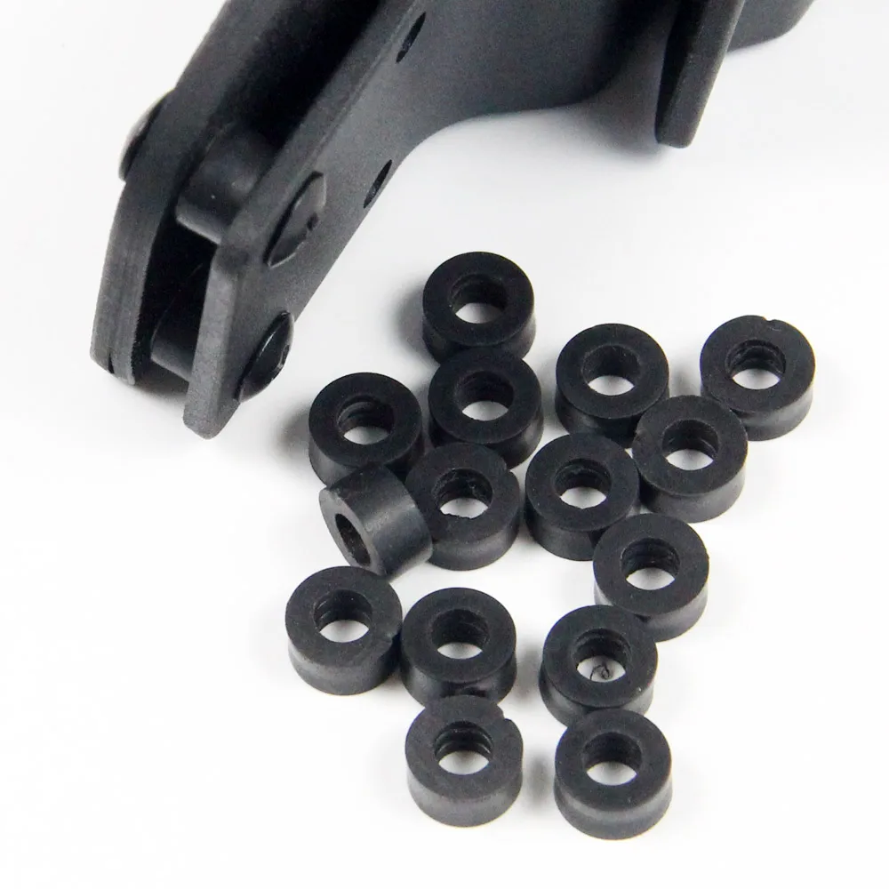 24 Chiếc Dày 5Mm Nylon Đen Tròn Miếng Đệm Chữ Ô Phẳng Cao Su Máy Giặt Ốp Lưng Tự Làm Các Bộ Phận Dự Phòng