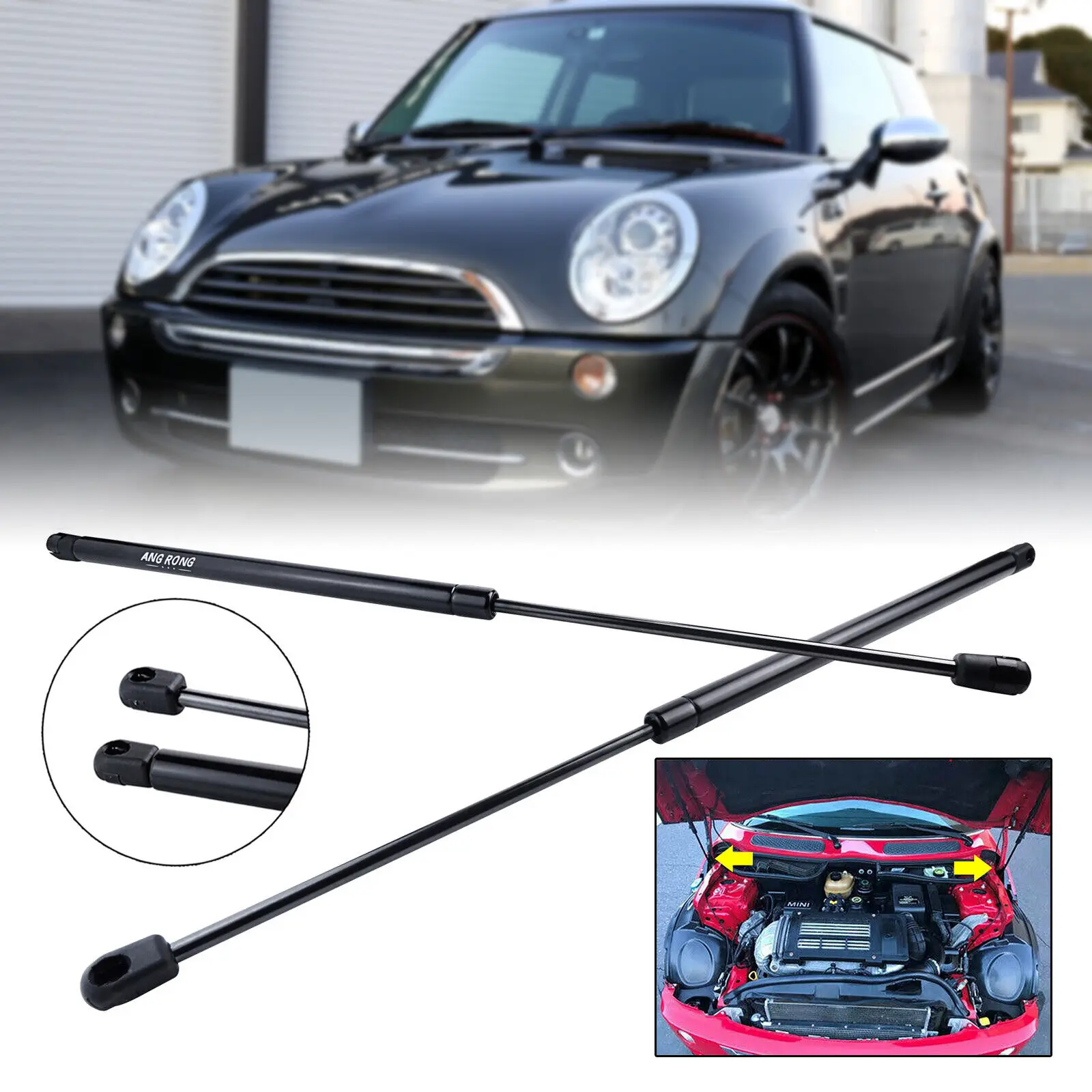 2x Front Gas Struts Bonnet Hood Support 270N For BMW Mini Cooper R50 R52 R53 R56