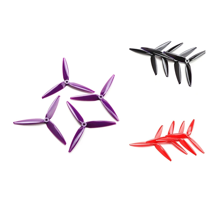 

10Pairs 7Inch Propeller 7X4X3 3 Blade CCW+CW PC Propeller For 7Inch 8Inch FPV RC Drone B