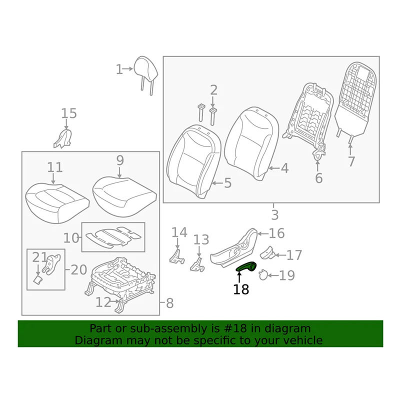 88195-B2000EQ أجزاء مقبض تعديل مقعد السائق الأمامي لكيا سول 2014-2019 مقعد مجتذب الرافعة 88195B2000EQ