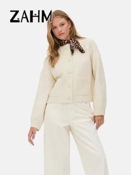 Elegant Knit Solid Women Cardigan O Neck Full Sleeve Single Breasted All-match Pocket Lady Jacket 2026 Spring Female Knitwear 4 Elegant Knit Solid Women Cardigan O Neck Full Sleeve Single Breasted All-match Pocket Lady Jacket 2026 Spring Female Knitwear 4