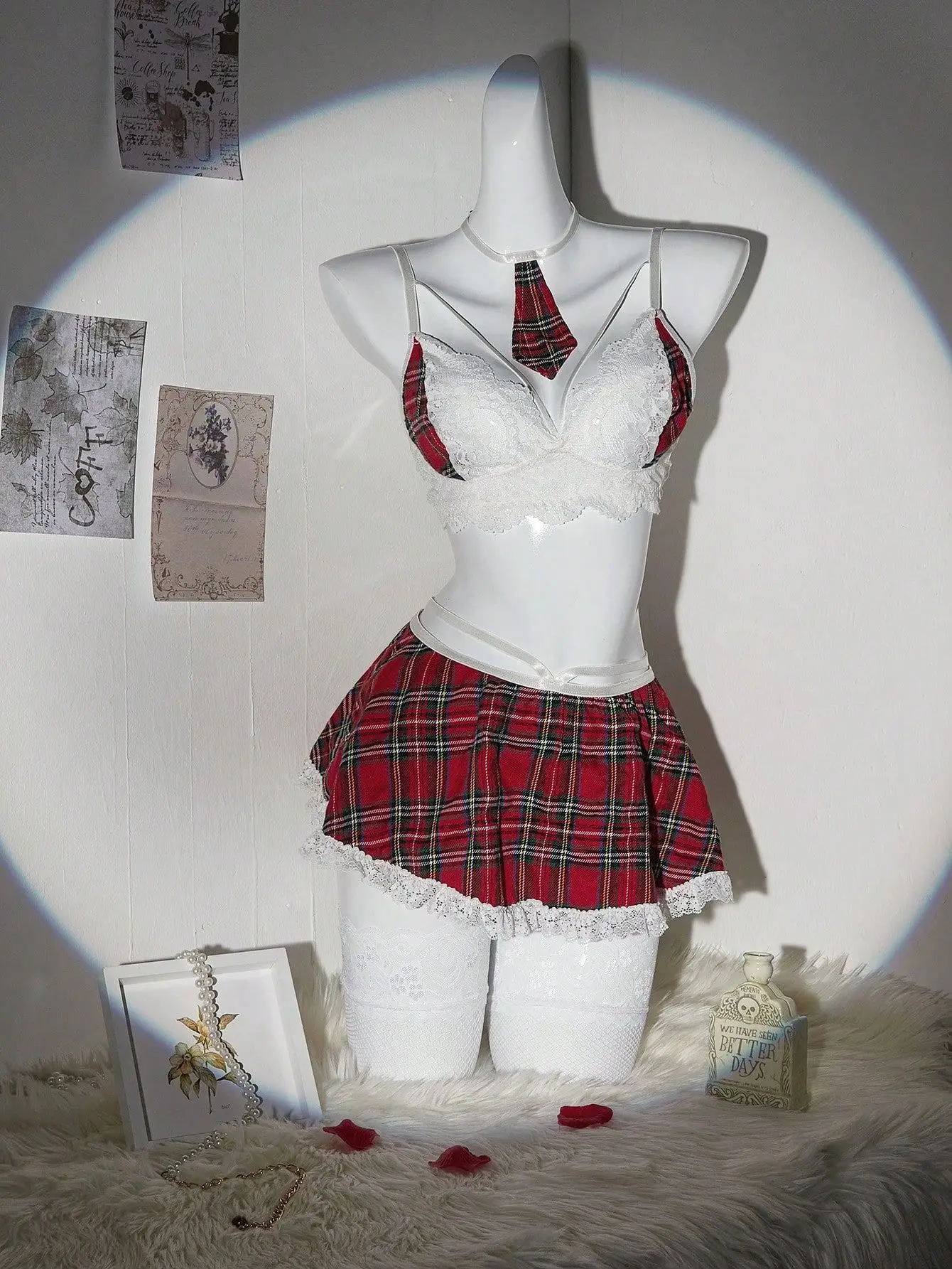 

Wholesale Women's Sexy Two Pieces Roleplay Student Uniform Lady Erotic Cosplay Schoolgirl Lingerie Dress Sweet Fliter Costumes