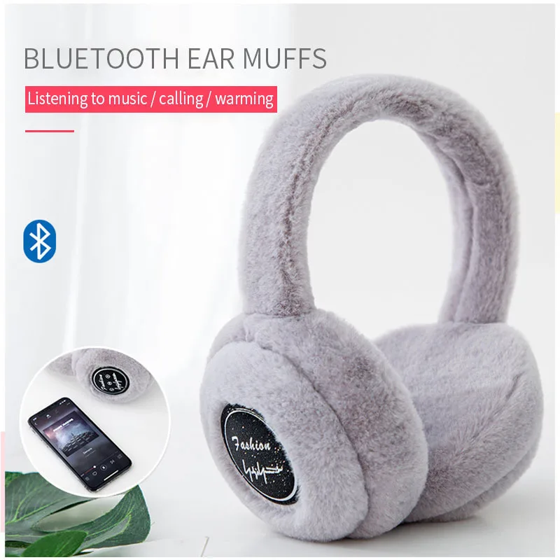 Foldable Bluetooth Wireless Headphones With Mic Warm Ear Winter Girls Music Phone Kids Children Helmet Headsets Christmas Gift