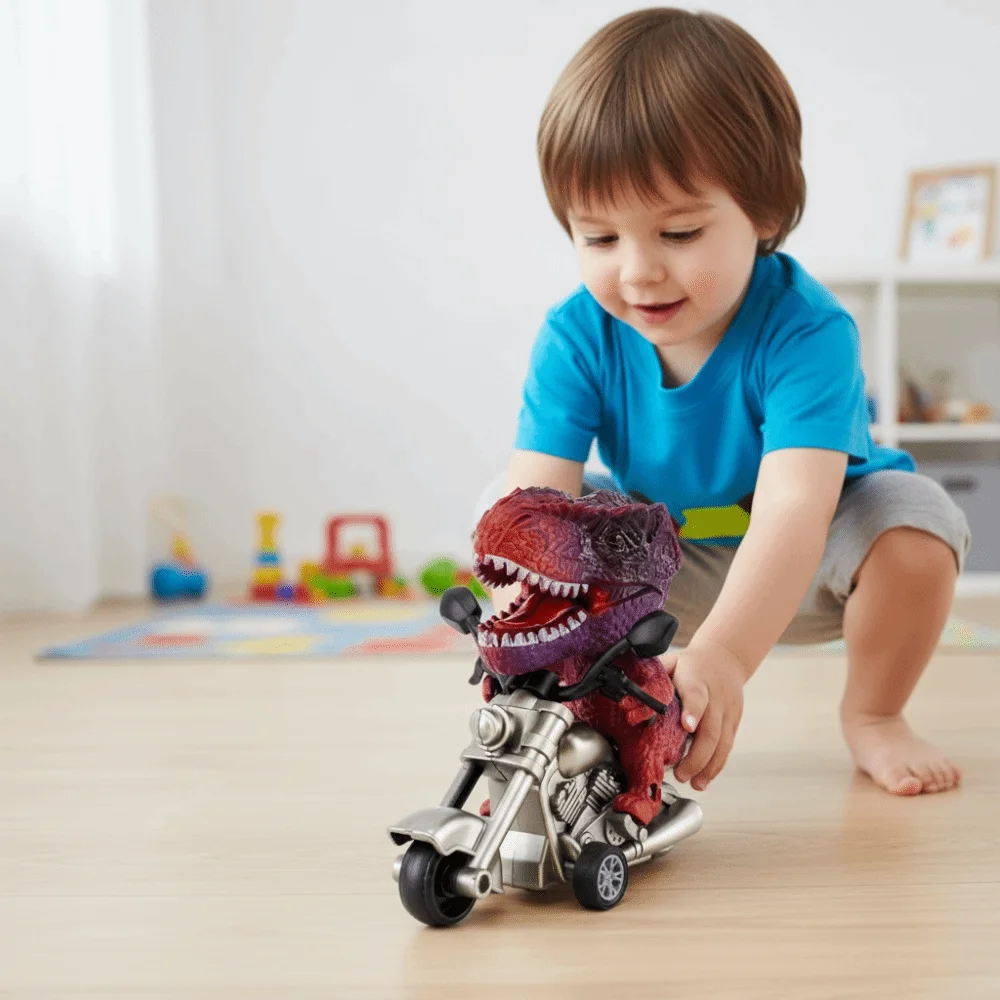 Animal Figurines Dinosaur Modeling Motorcycle Retro Motorcycle Desktop Ornament Simulation Locomotive Motorcycle Children Gits