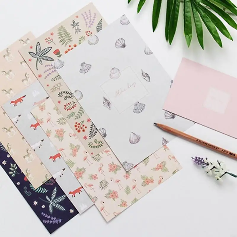 

Envelopes Elegant Floral and Animal Design Stationery Set for Mini Stationery D5QC