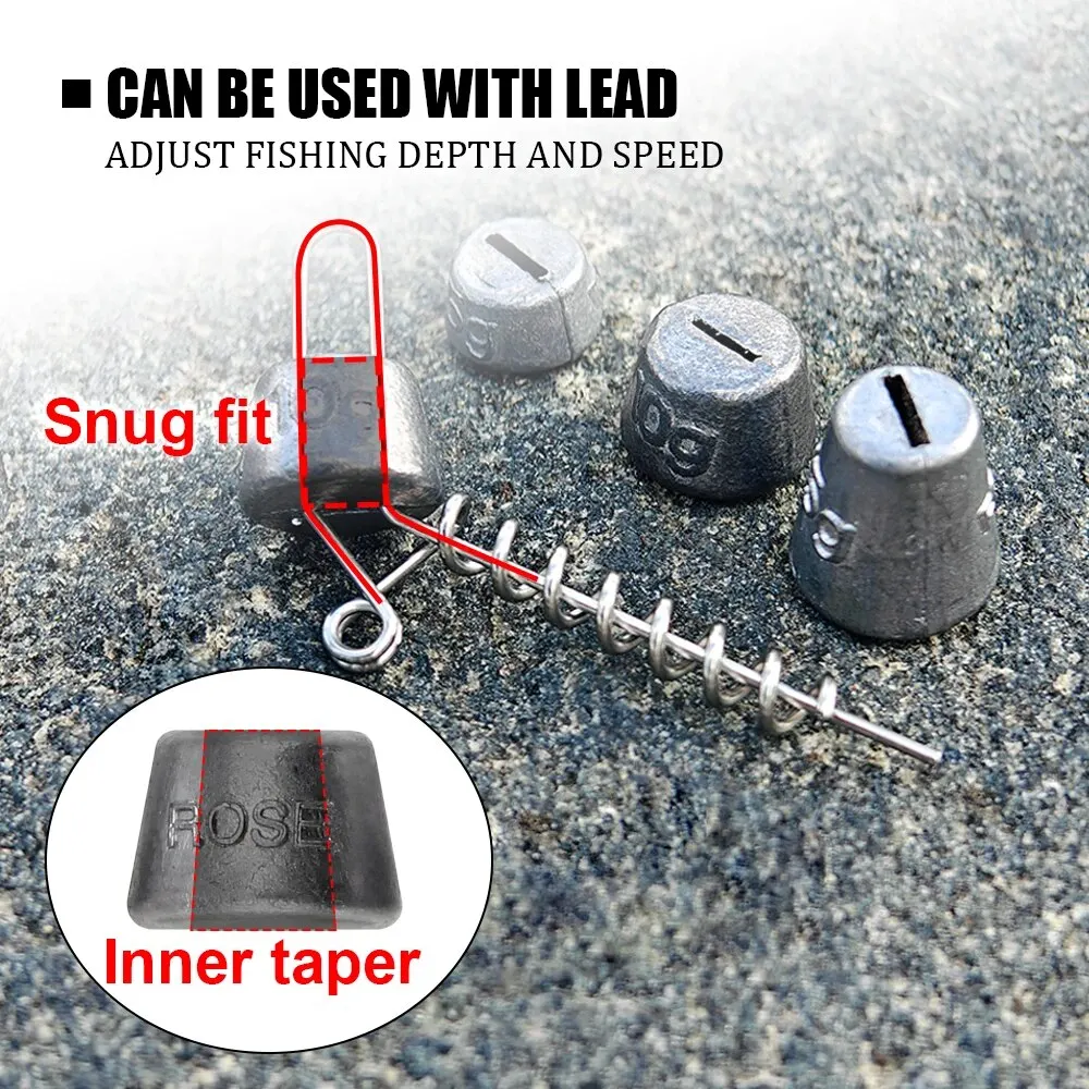 Spinpoler متعدد العمق الضحلة المسمار بايك لا شيء نظام دوران 5 جرام 10 جرام 15 جرام 20 جرام الرصاص سوفتبيت كيرلتيل تلاعب معدات صيد الأسماك الملحقات