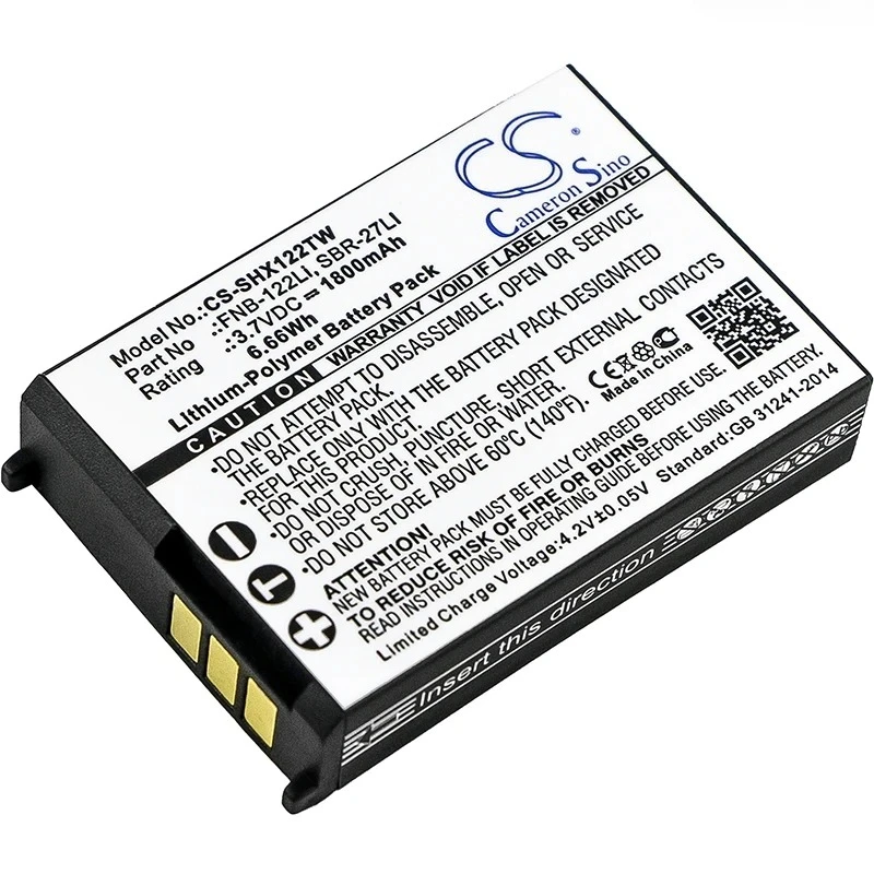 Cameron Sino 3.7V 1800mAh Two-Way Radio Battery FNB-122Li