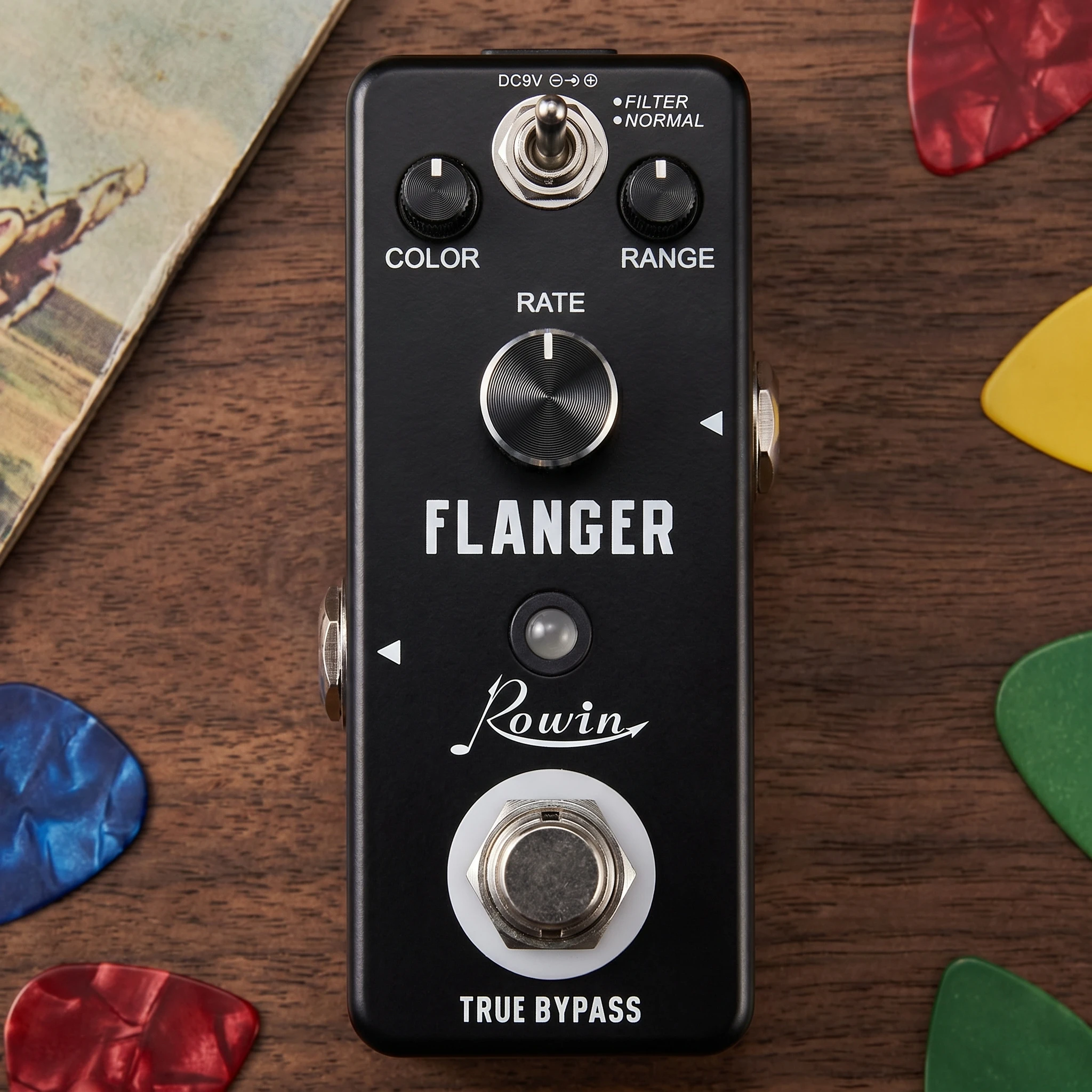 

Rowin FLANGER Analog Classic Bass Guitar Pedal, Great Flange Sound True Bypass, 2 Modes Effector LEF-312 for Electric Guitar