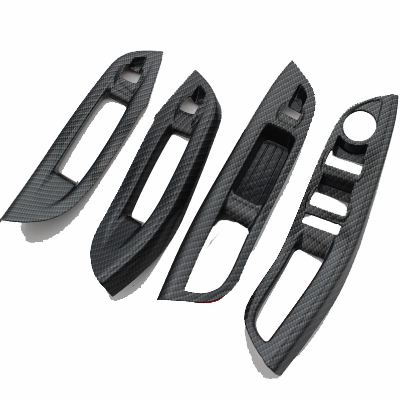 Three styles of ABS Car Window Lifter Panel Frame Decoration Cover Trim Sticker For Ford Focus MK 3 4 MK3 MK4  accessories