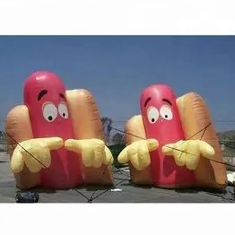 wholesale Customized advertising giant Inflatable hotdog,lovely aerated sausage balloon for promotion