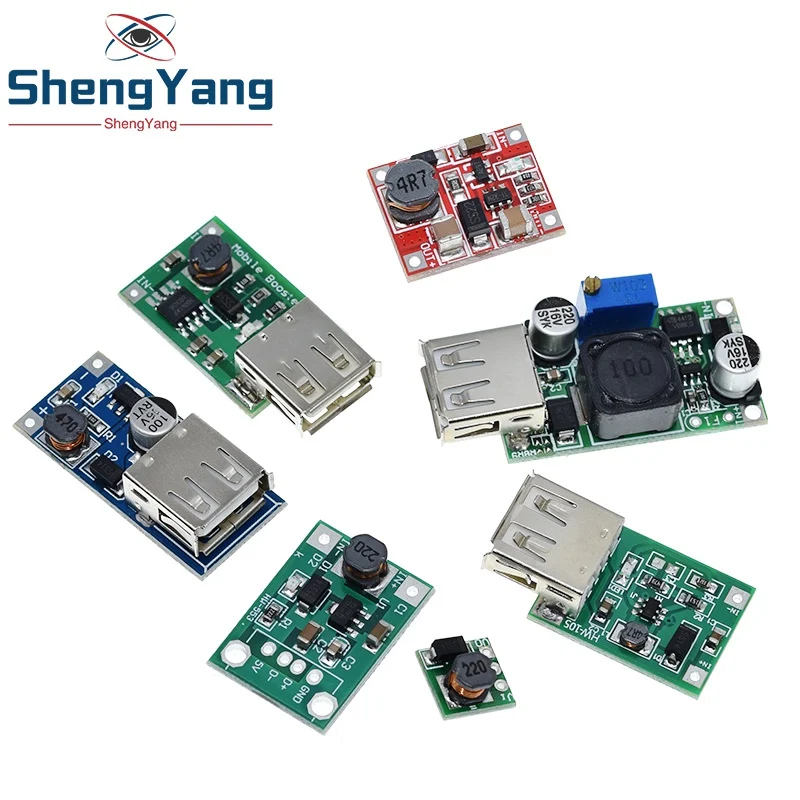 DC-DC Boost Module 0.9-5V To 5V 9V 480MA 600MA 1200MA 2000MA USB Output Voltage Step UP Lithium Battery Module For Phone Camera