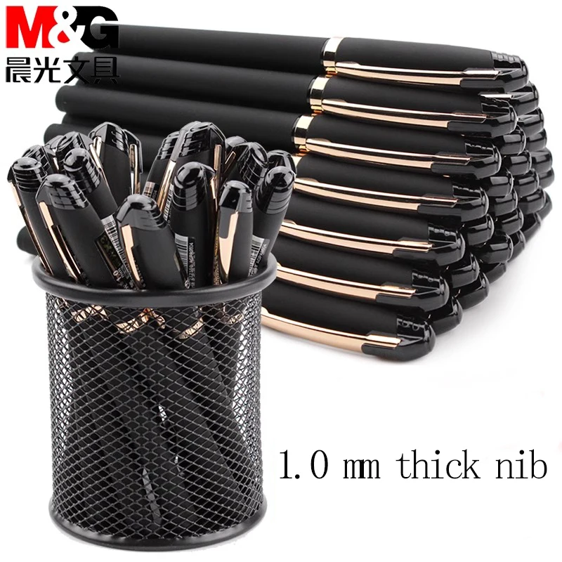M&G Gelstift 1,0 mm, dicke Spitze, geeignet für den Geschäfts- und Schulgebrauch, nachfüllbare Mine, bequemer Griff