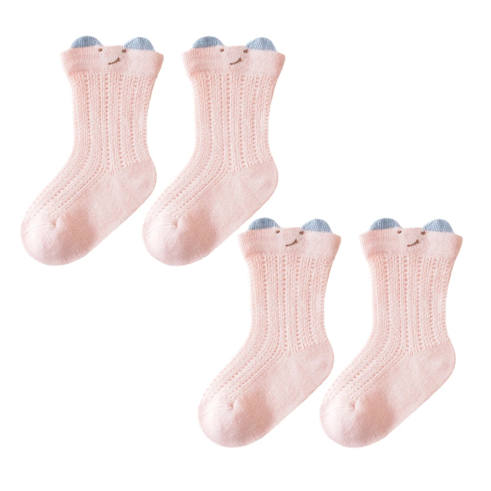 

4pcs Baby Socks Newborn Infant Mesh Crawling Girl Cute Knitted Cotton Summer Thin Mid-calf Protection