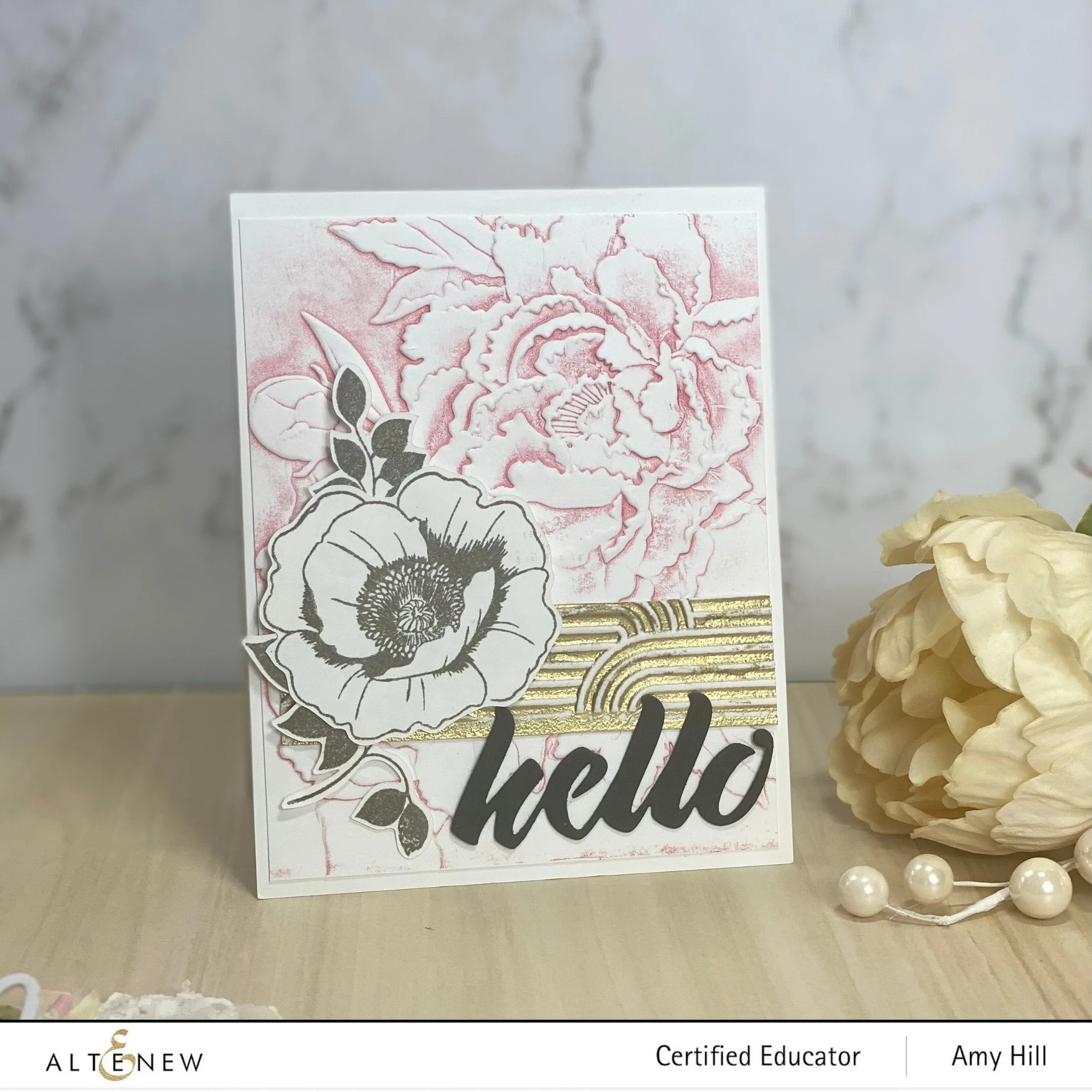 แม่พิมพ์พลาสติก Altenew สำหรับทำลายนูน 3 มิติ แบบพับได้ อุปกรณ์ทำคราฟต์ สำหรับธุรกิจ เครื่องเขียน การเรียนรู้ในชีวิตประจำวัน